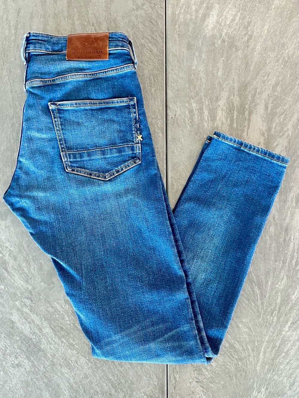Scotch & Soda Slim Straight Blue Denim Jeans